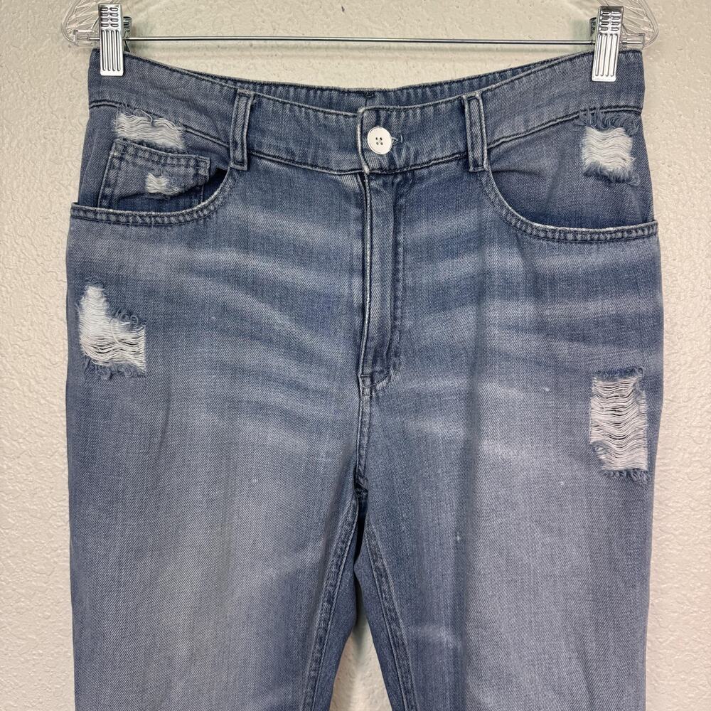 Cloth & Stone Jeans Womens Small Distressed Straight Tencel Lyocell Light Wash - Picture 4 of 11